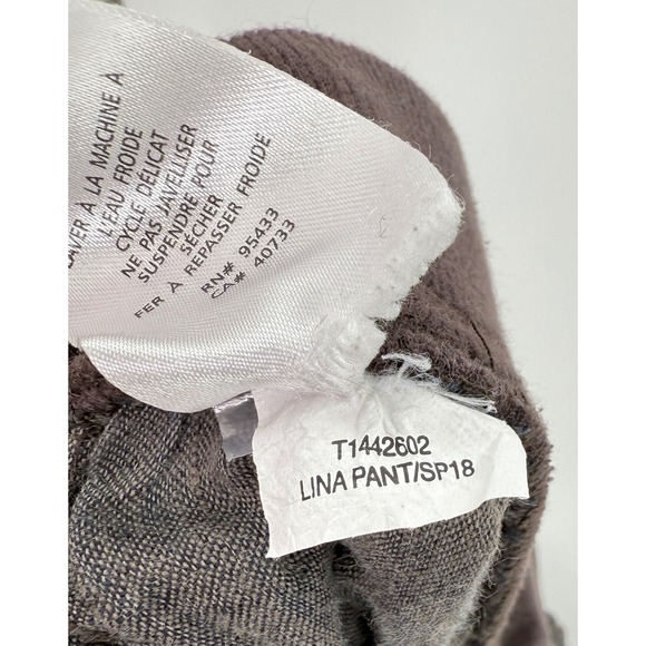 Toad&Co 100% Linen Drawstring‎ Hem Cropped Elastic Waist Taupe Pants Sz SmSize S - Picture 11 of 11